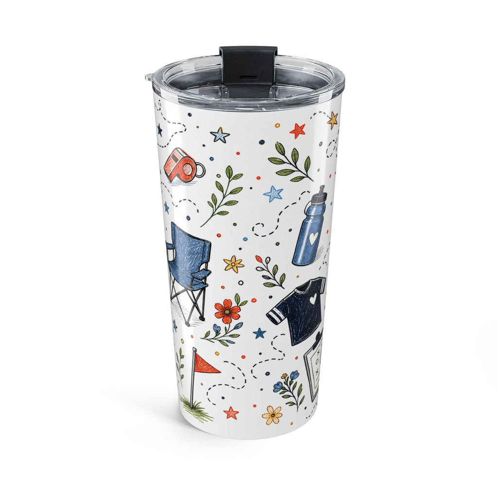 Soccer Sideline Mom 20oz Tumbler | Soccer Mom Gift | Insulated Stainless Steel Travel Cup