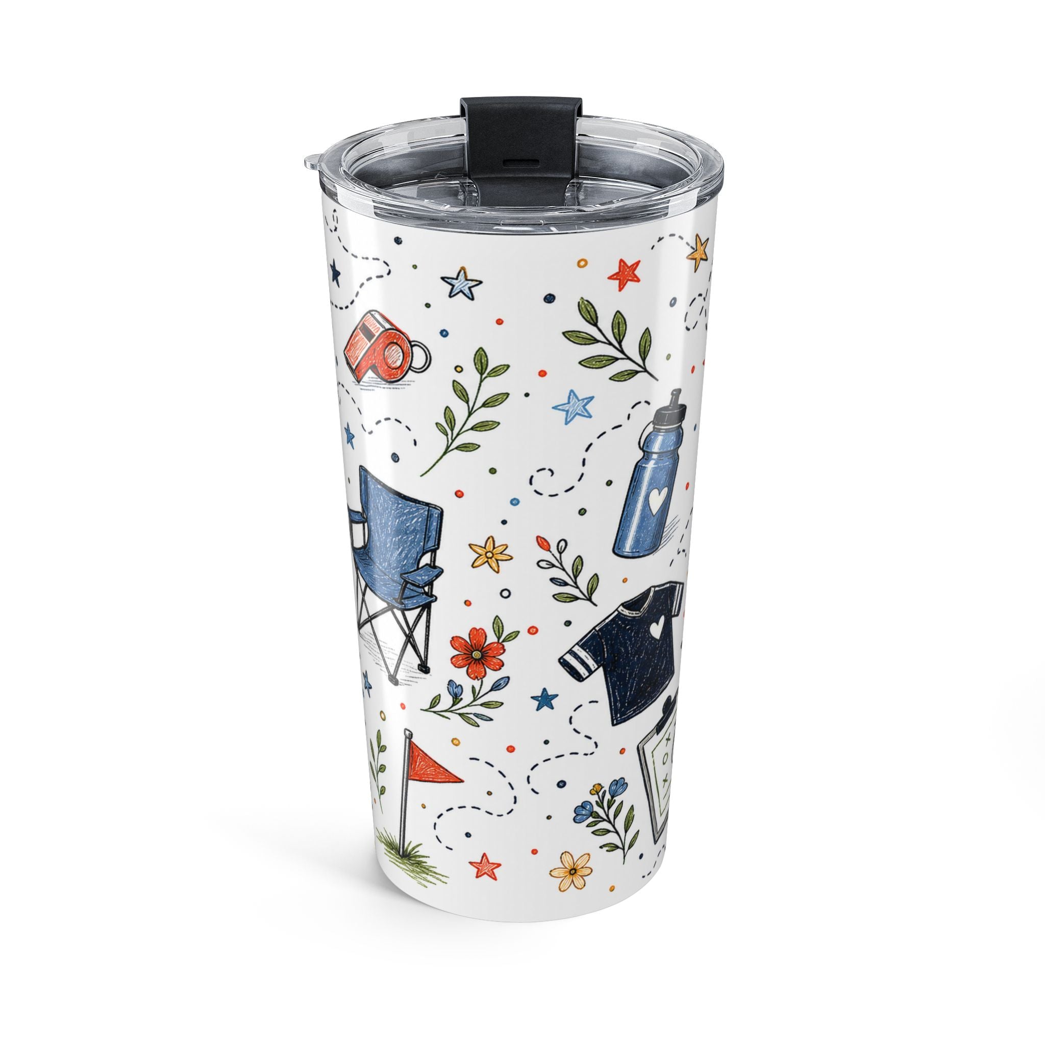 Soccer Sideline Mom 20oz Tumbler | Soccer Mom Gift | Insulated Stainless Steel Travel Cup
