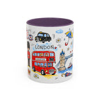 London Travel Mug | European City Souvenir Accent Coffee Mug | 11oz 15oz Ceramic Cup