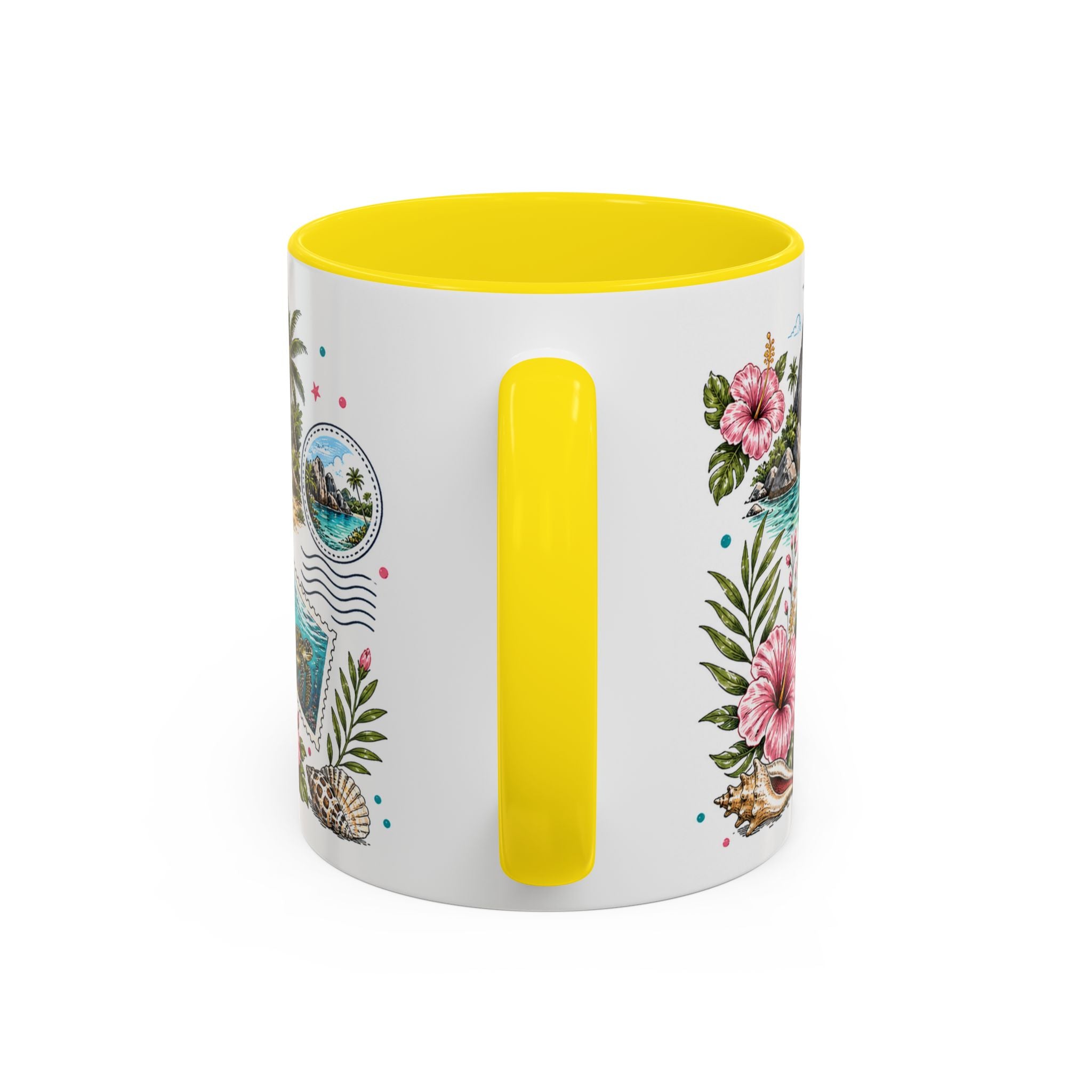 Seychelles Coffee Mug | Travel Destination Souvenir Gift | Accent Color Ceramic 11oz 15oz