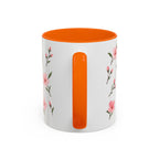 Delaware Peach Blossom Mug, State Flower Floral Coffee Cup, 11oz Botanical Gift