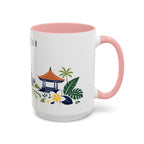 Denpasar Coffee Mug | Indonesia Travel Souvenir | Porcelain Decal City Gift | 11oz 15oz Accent Mug