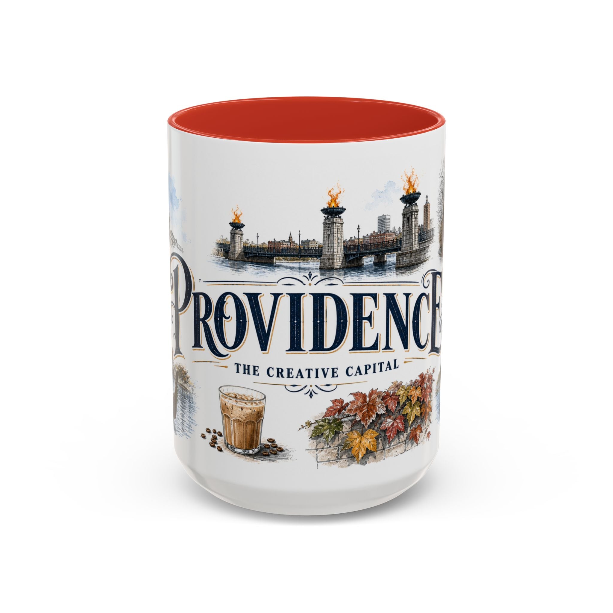 Providence Coffee Mug | United States Travel Souvenir | Vintage Illustrated City Gift | 11 oz 15 oz Accent Mug