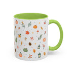 Thanksgiving Mug | Watercolor Autumn Harvest Gift | Pumpkin Leaf Accent Coffee Cup 11oz 15oz