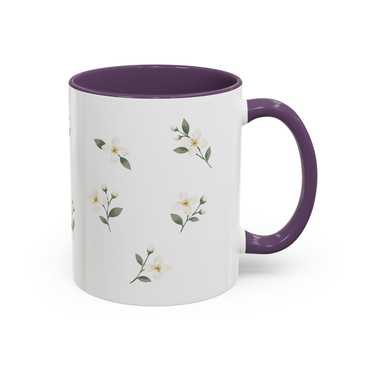 Idaho Syringa Mug, State Flower Floral Coffee Cup, 11oz Botanical Gift