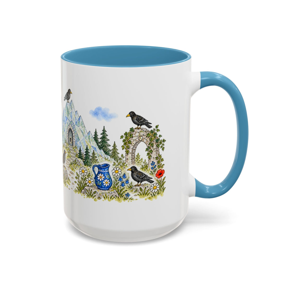 The Seven Ravens Mug | Storybook Fairy Tale Accent Coffee Mug | EveryLegend