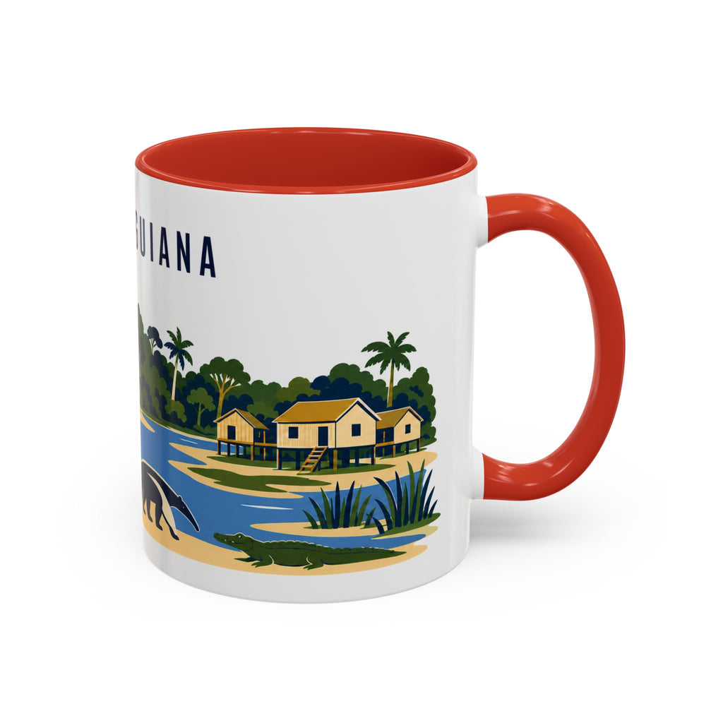 French Guiana Coffee Mug | Travel Souvenir Accent Mug | Country Gift Ceramic Cup 11oz 15oz