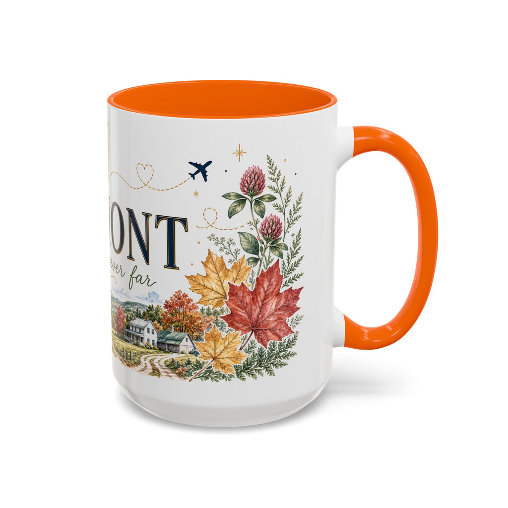 Vermont Home State Mug | Moving Away Gift | Long Distance Friendship Coffee Cup | 11oz 15oz Accent Mug