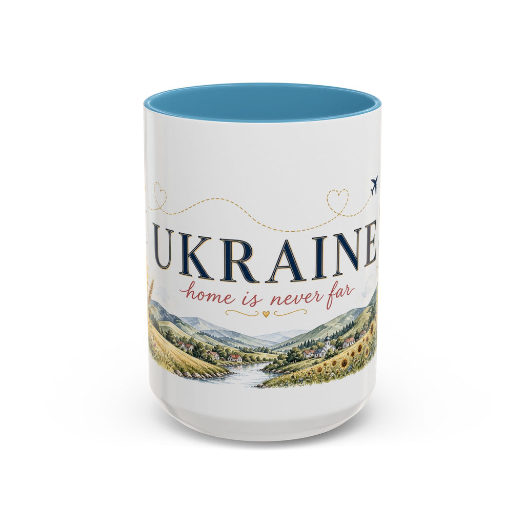 Ukraine Home Country Mug | Moving Away Gift | Long Distance Friendship | 11 oz 15 oz Accent Mug