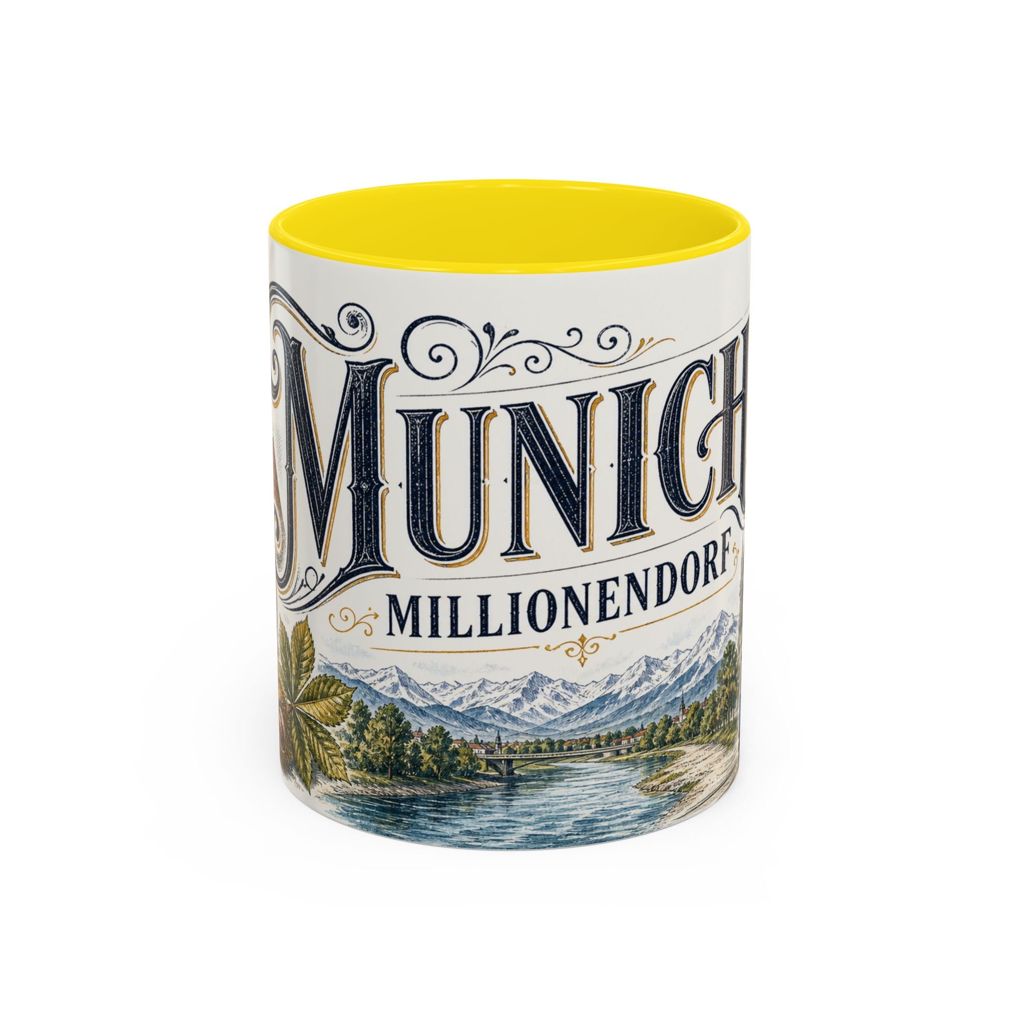 Munich Coffee Mug | Germany Travel Souvenir | Vintage Illustrated City Gift | 11 oz 15 oz Accent Mug