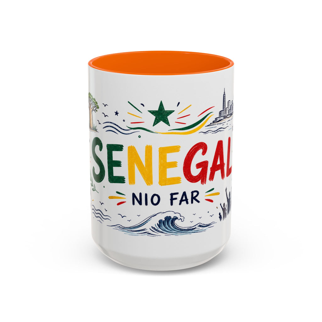 Senegal Soccer Coffee Mug | World Cup Fan Gift | Accent Color Ceramic 11oz 15oz Match Day Cup