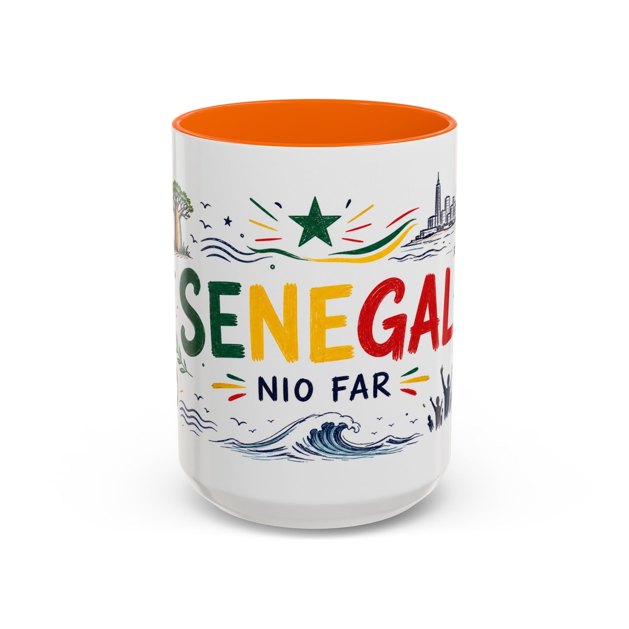Senegal Soccer Coffee Mug | World Cup Fan Gift | Accent Color Ceramic 11oz 15oz Match Day Cup