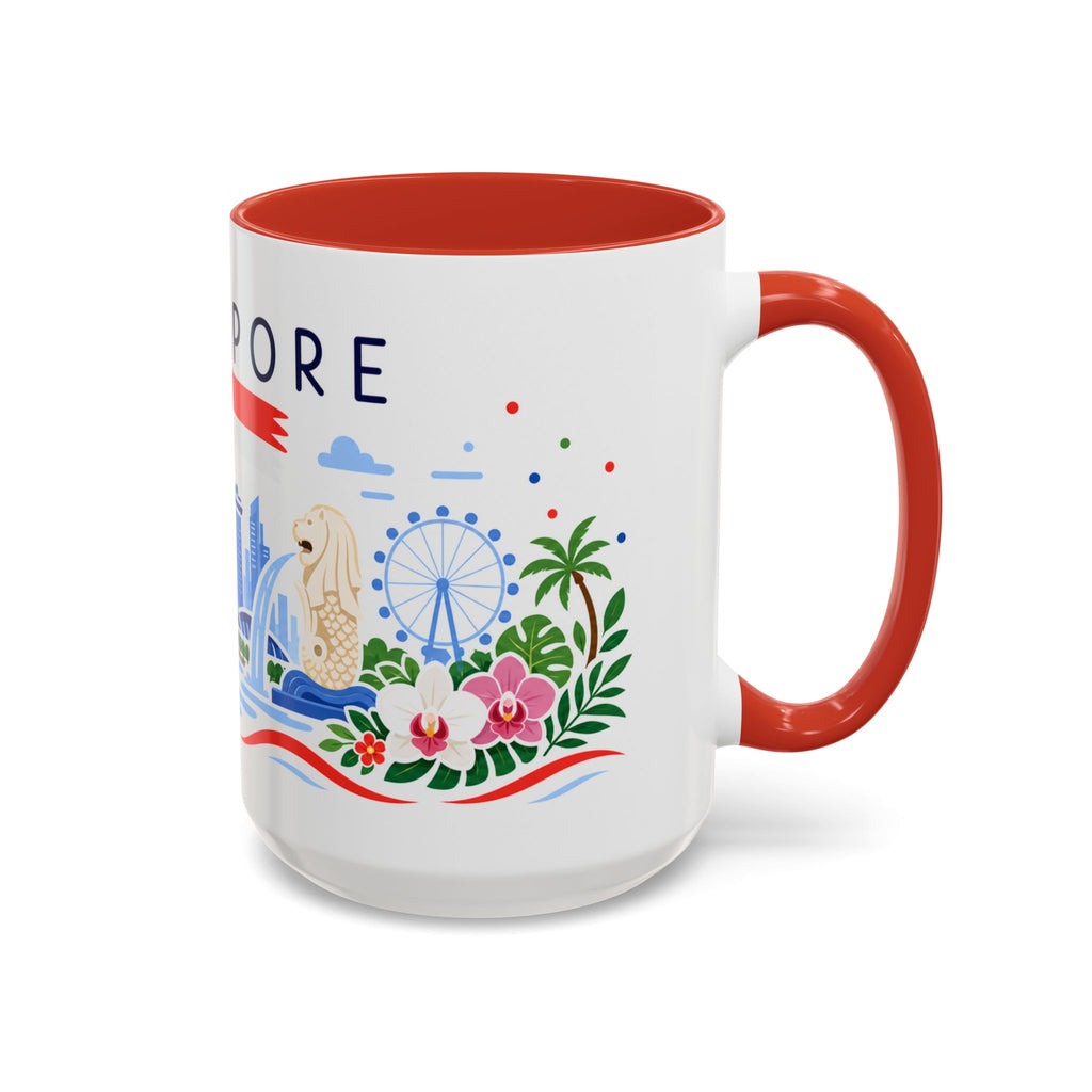 Singapore Coffee Mug | Travel Souvenir Accent Mug | Country Gift Ceramic Cup 11oz 15oz