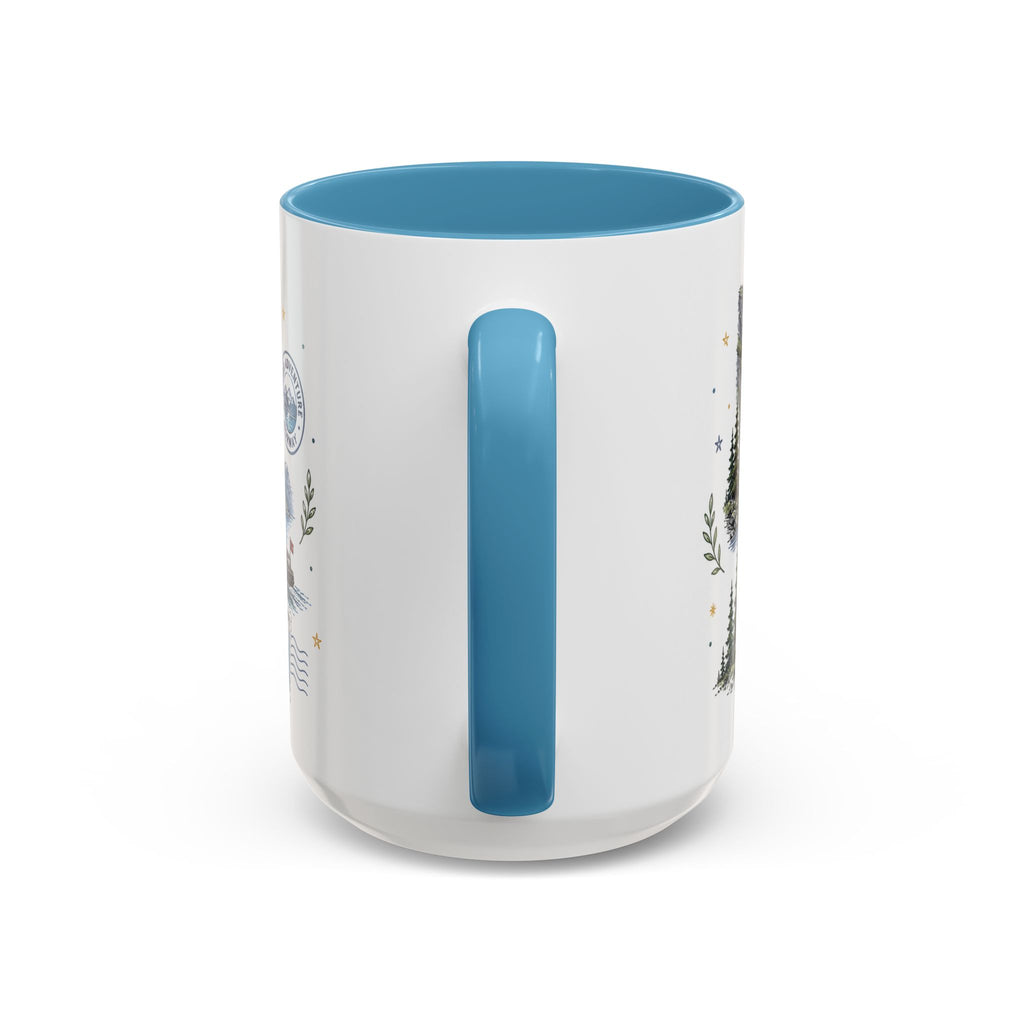 Norwegian Fjords Coffee Mug | Travel Destination Souvenir Gift | Accent Color Ceramic 11oz 15oz