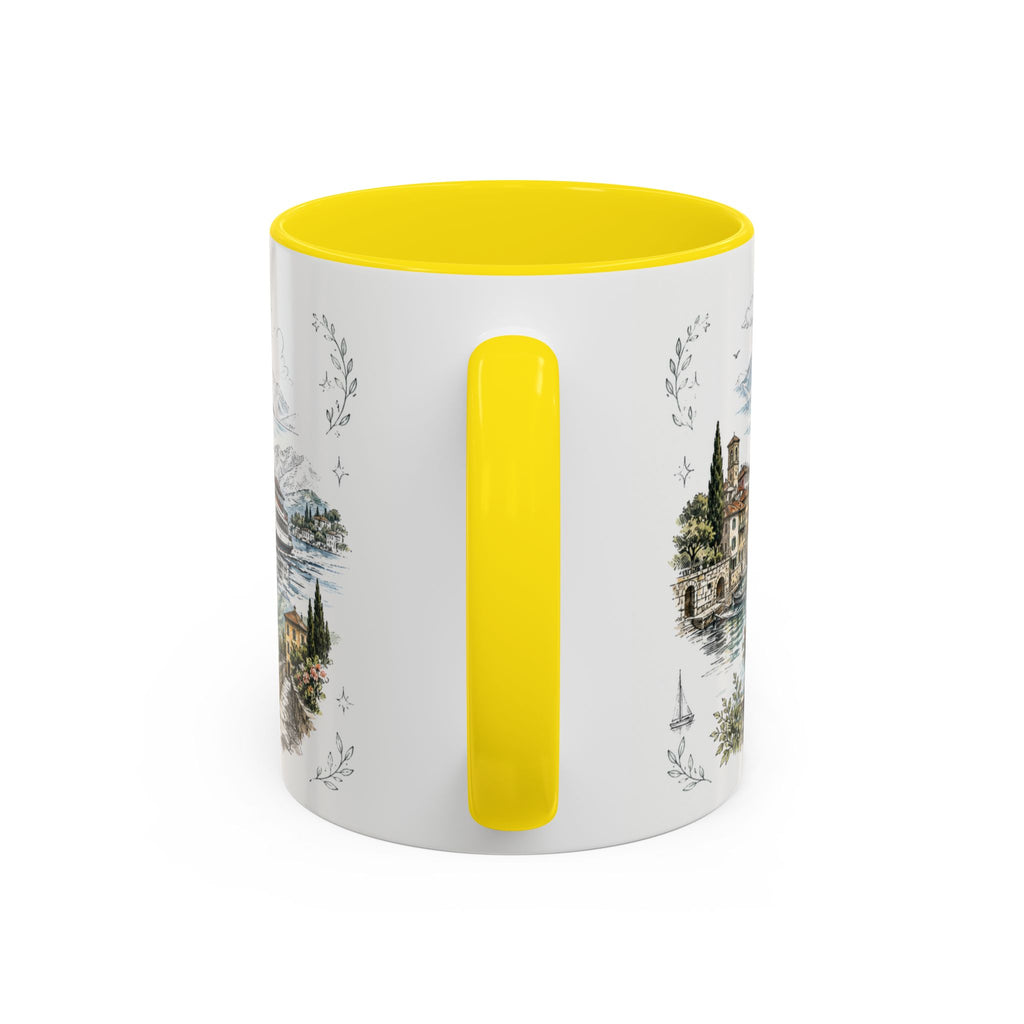 Lake Como Mug, Italy Travel Souvenir, Bucket List Gift, Accent Ceramic Coffee Mug 11oz 15oz