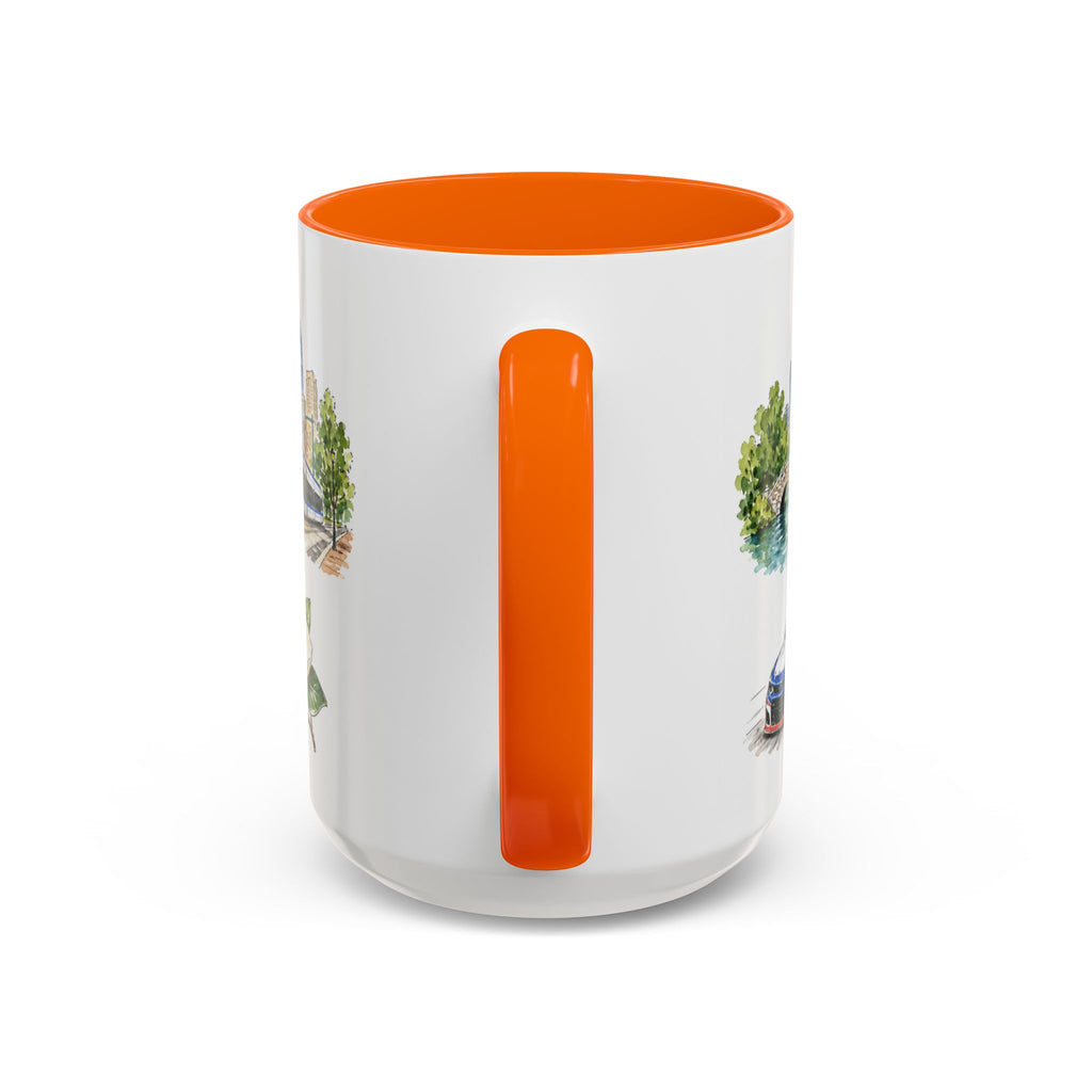 Charlotte Illustrated Travel Mug | City Souvenir Accent Coffee Mug | 11oz 15oz Ceramic Cup