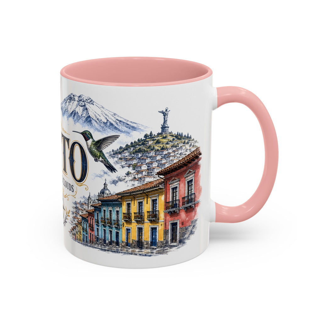 Quito Coffee Mug | Ecuador Travel Souvenir | Vintage Illustrated City Gift | 11 oz 15 oz Accent Mug