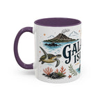 Galapagos Islands Coffee Mug | Travel Destination Souvenir Gift | Accent Color Ceramic 11oz 15oz