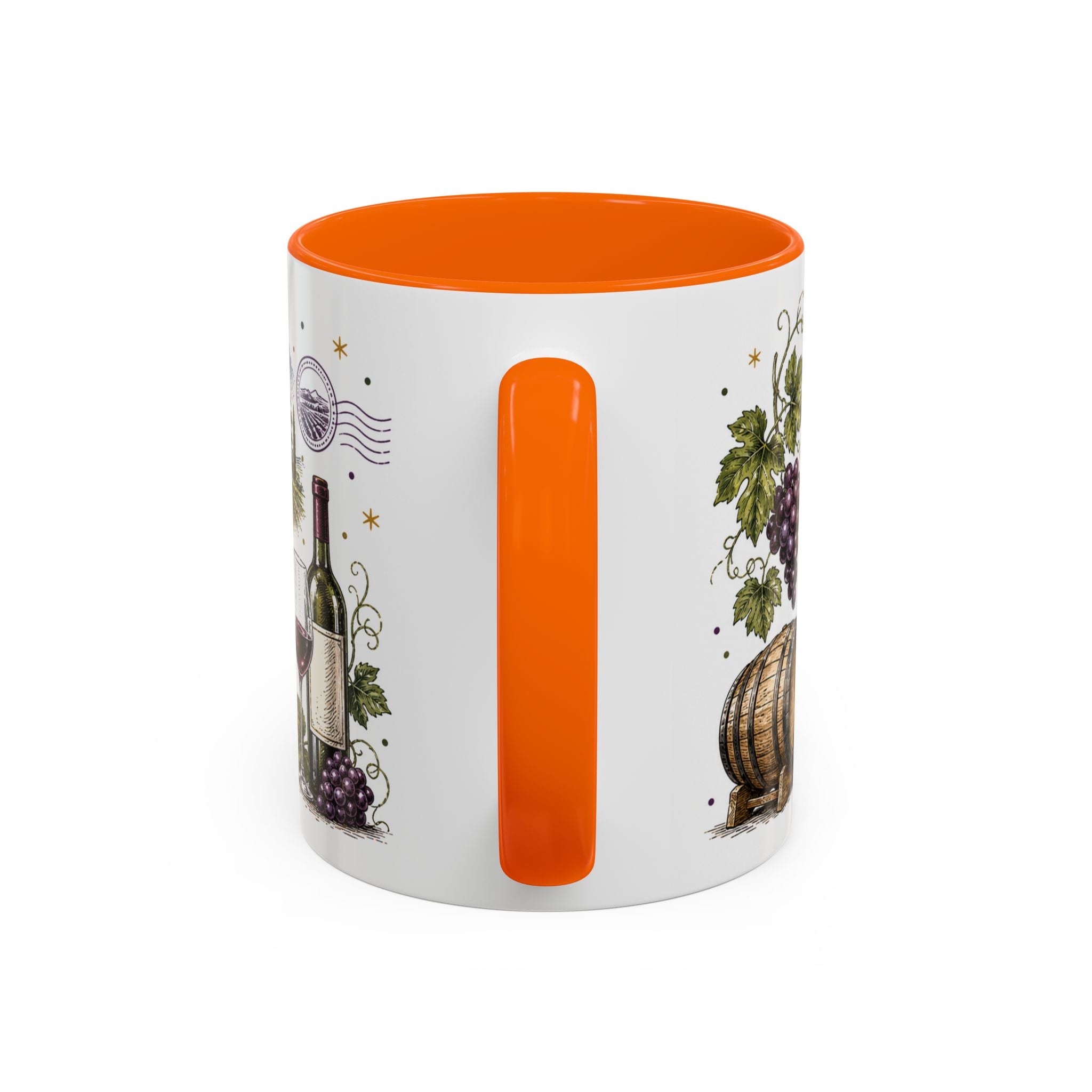 Cape Winelands Coffee Mug | Travel Destination Souvenir Gift | Accent Color Ceramic 11oz 15oz