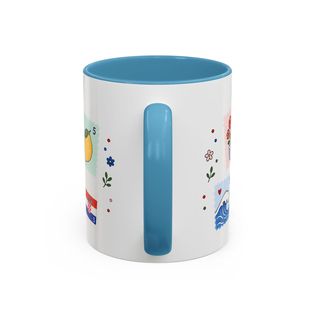 Dubrovnik Coffee Mug | Postage Stamp Collage Mug | Travel Souvenir Accent Cup 11oz 15oz