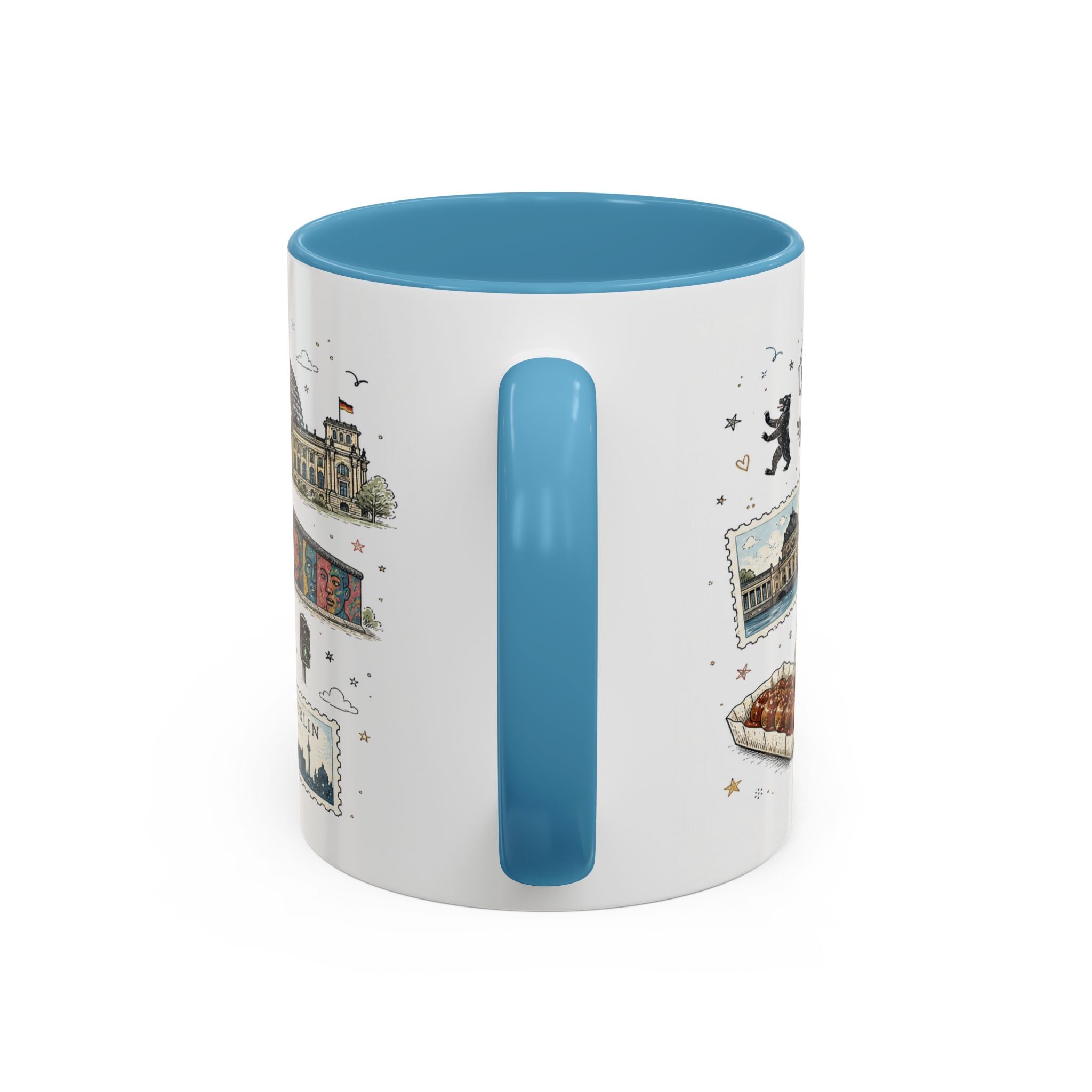 Berlin Coffee Mug | Germany Souvenir Travel Gift | Accent Color Ceramic 11oz 15oz