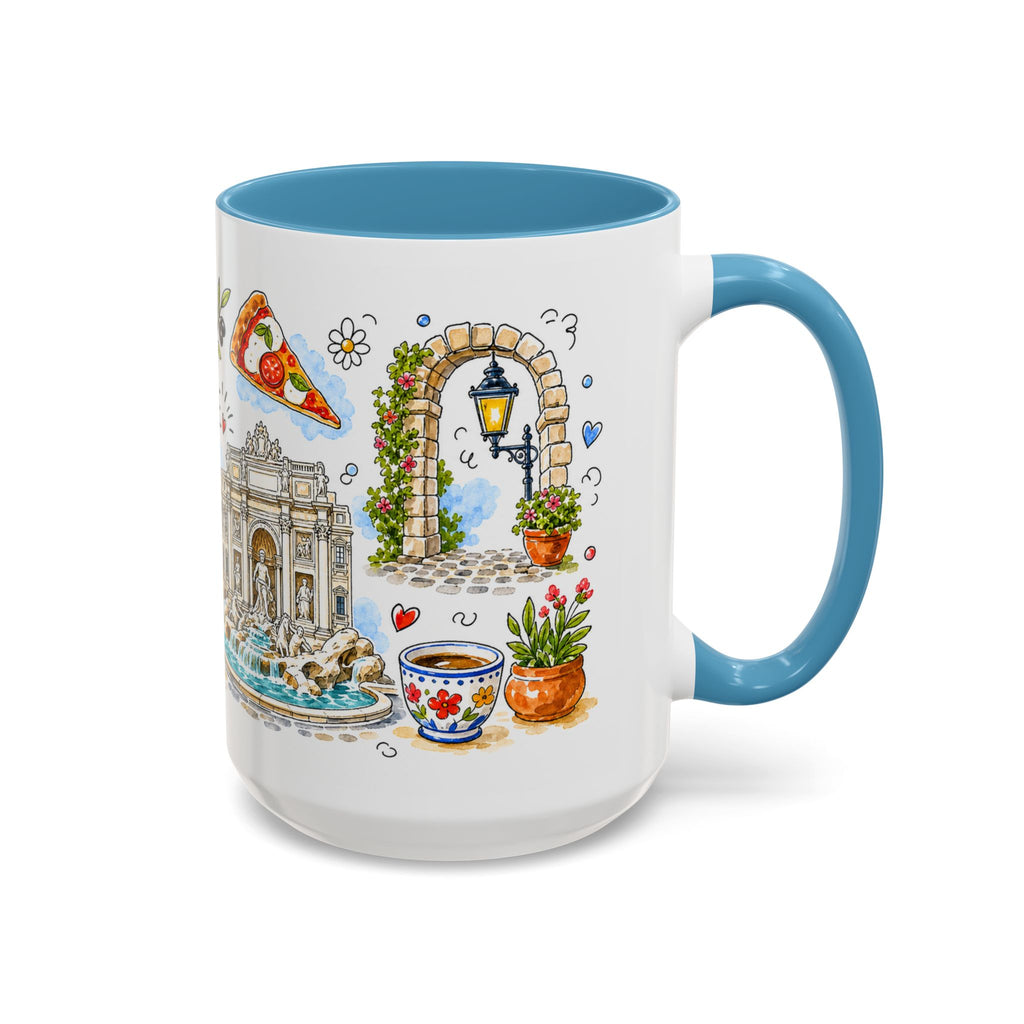 Rome Travel Mug | European City Souvenir Accent Coffee Mug | 11oz 15oz Ceramic Cup