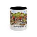 Eguisheim Illustrated Travel Mug | Alsace France Souvenir Accent Coffee Mug | 11oz 15oz Ceramic Cup