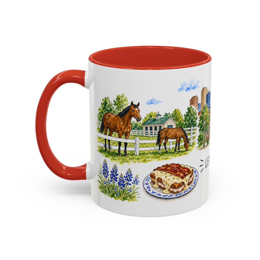 Lexington Illustrated Travel Mug | City Souvenir Accent Coffee Mug | 11oz 15oz Ceramic Cup
