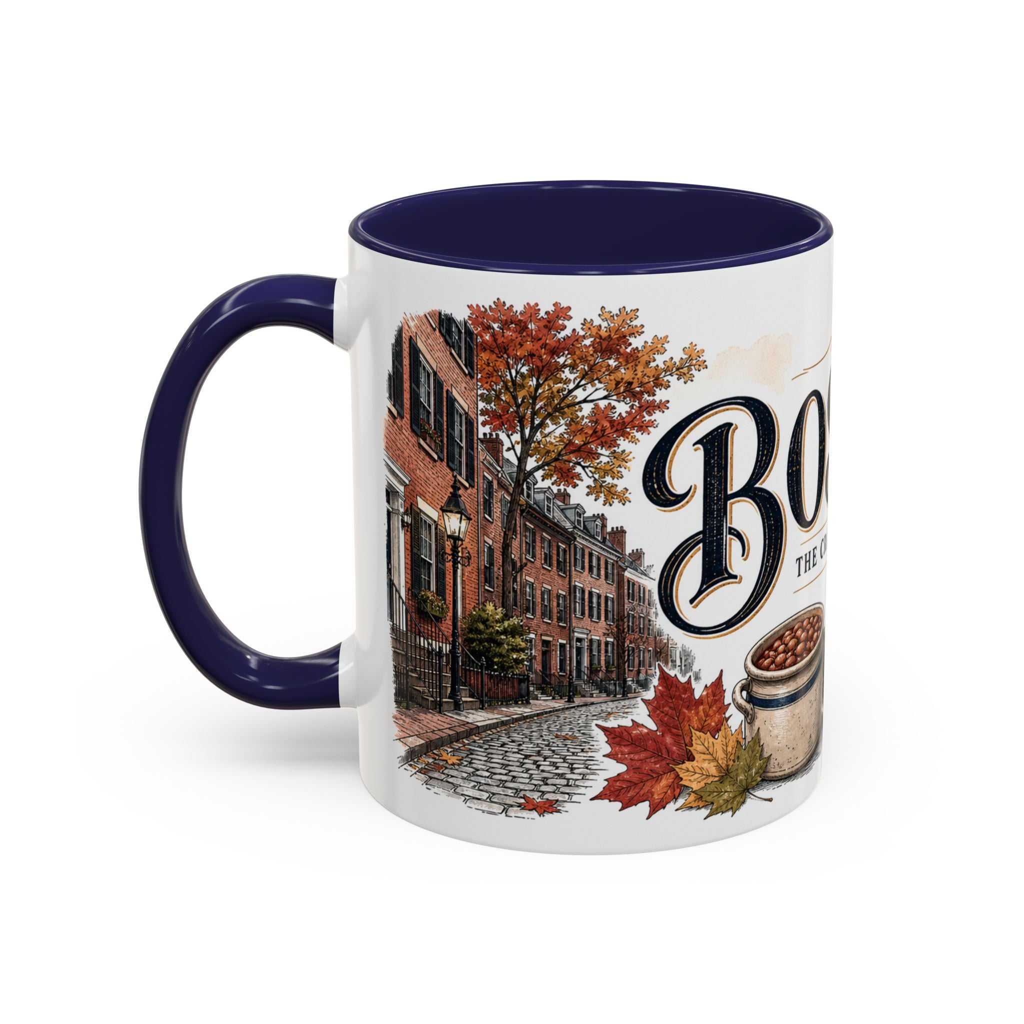 Boston Coffee Mug | United States Travel Souvenir | Vintage Illustrated City Gift | 11 oz 15 oz Accent Mug