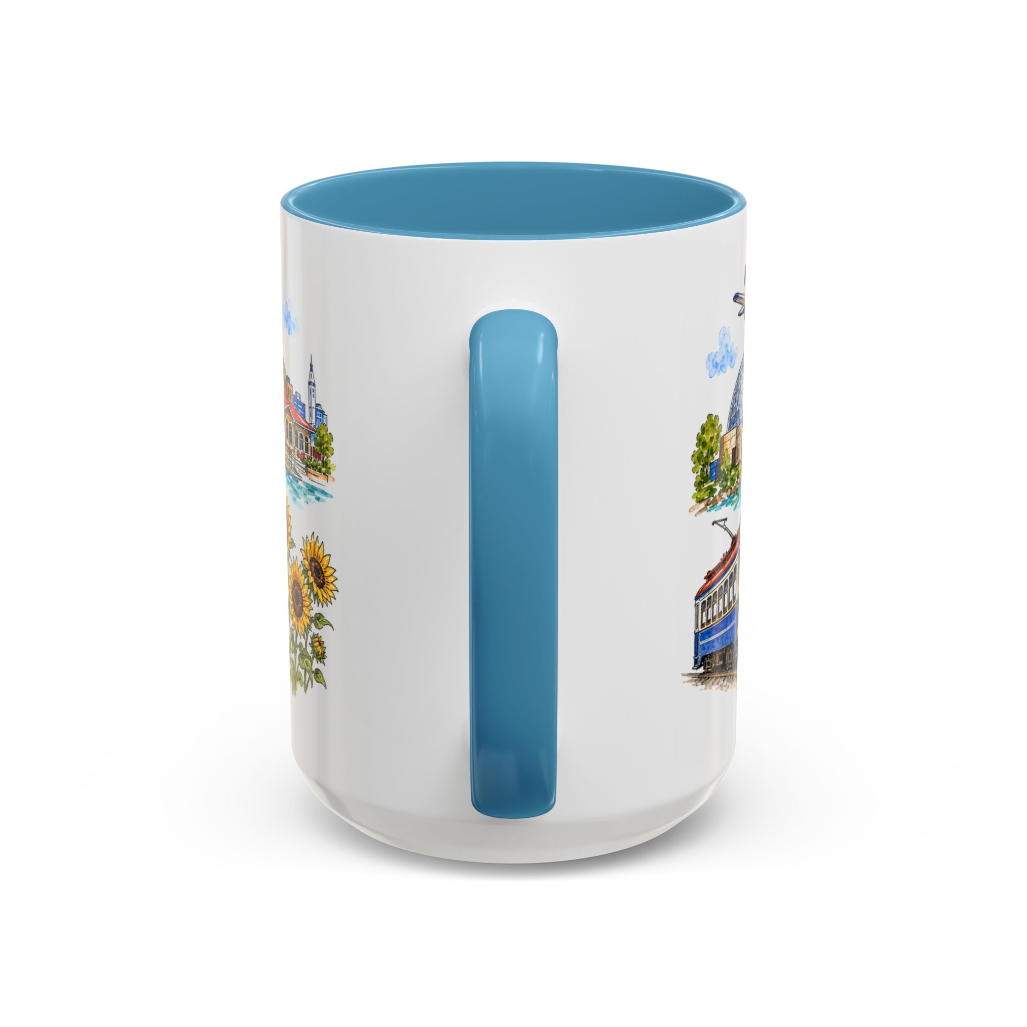 Wichita Illustrated Travel Mug | City Souvenir Accent Coffee Mug | 11oz 15oz Ceramic Cup