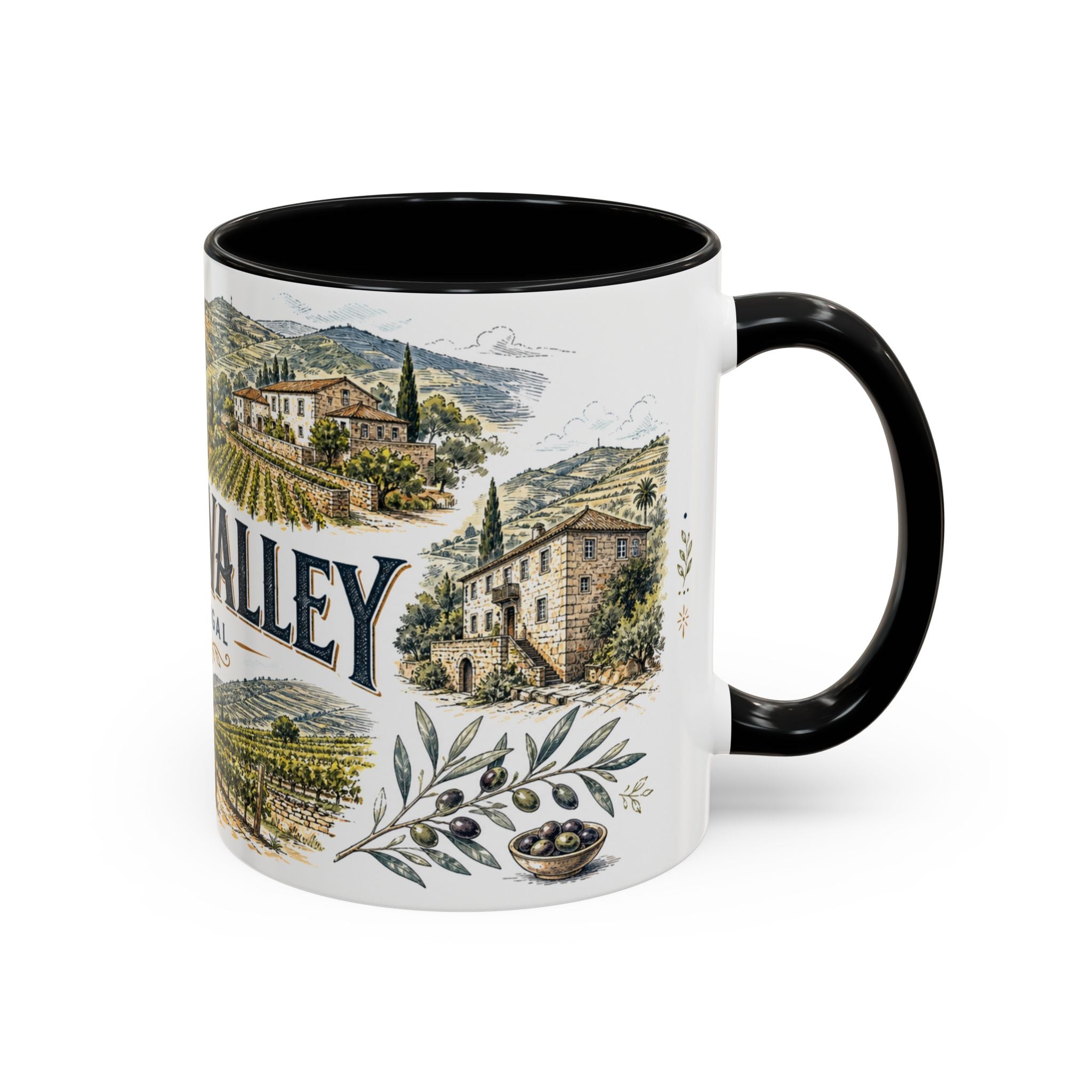 Douro Valley Mug, Portugal Travel Souvenir, Bucket List Gift, Accent Ceramic Coffee Mug 11oz 15oz