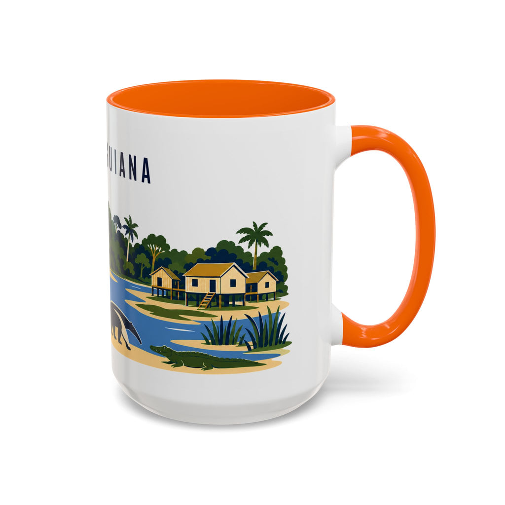 French Guiana Coffee Mug | Travel Souvenir Accent Mug | Country Gift Ceramic Cup 11oz 15oz