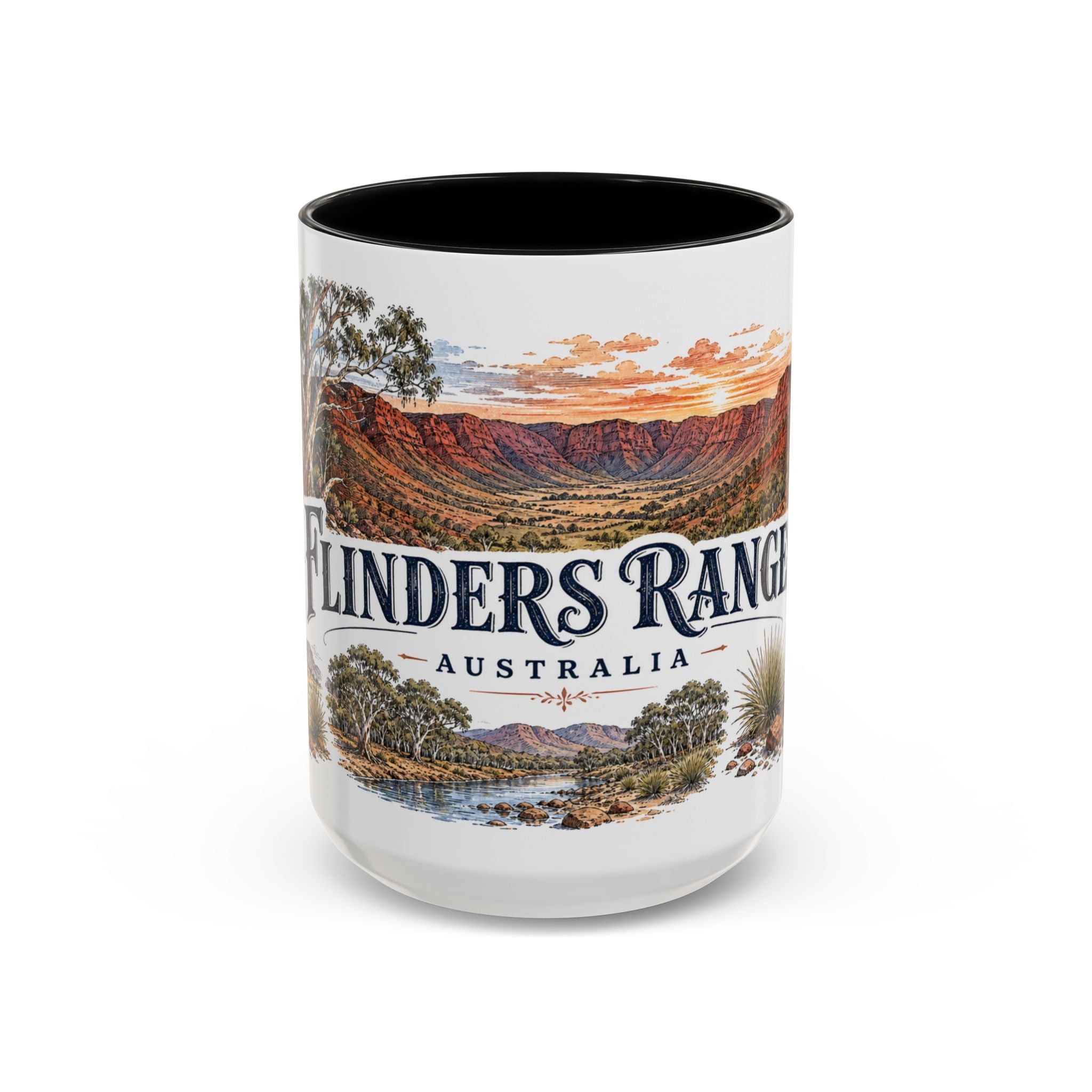 Flinders Ranges Mug, Australia Travel Souvenir, Bucket List Gift, Accent Ceramic Coffee Mug 11oz 15oz