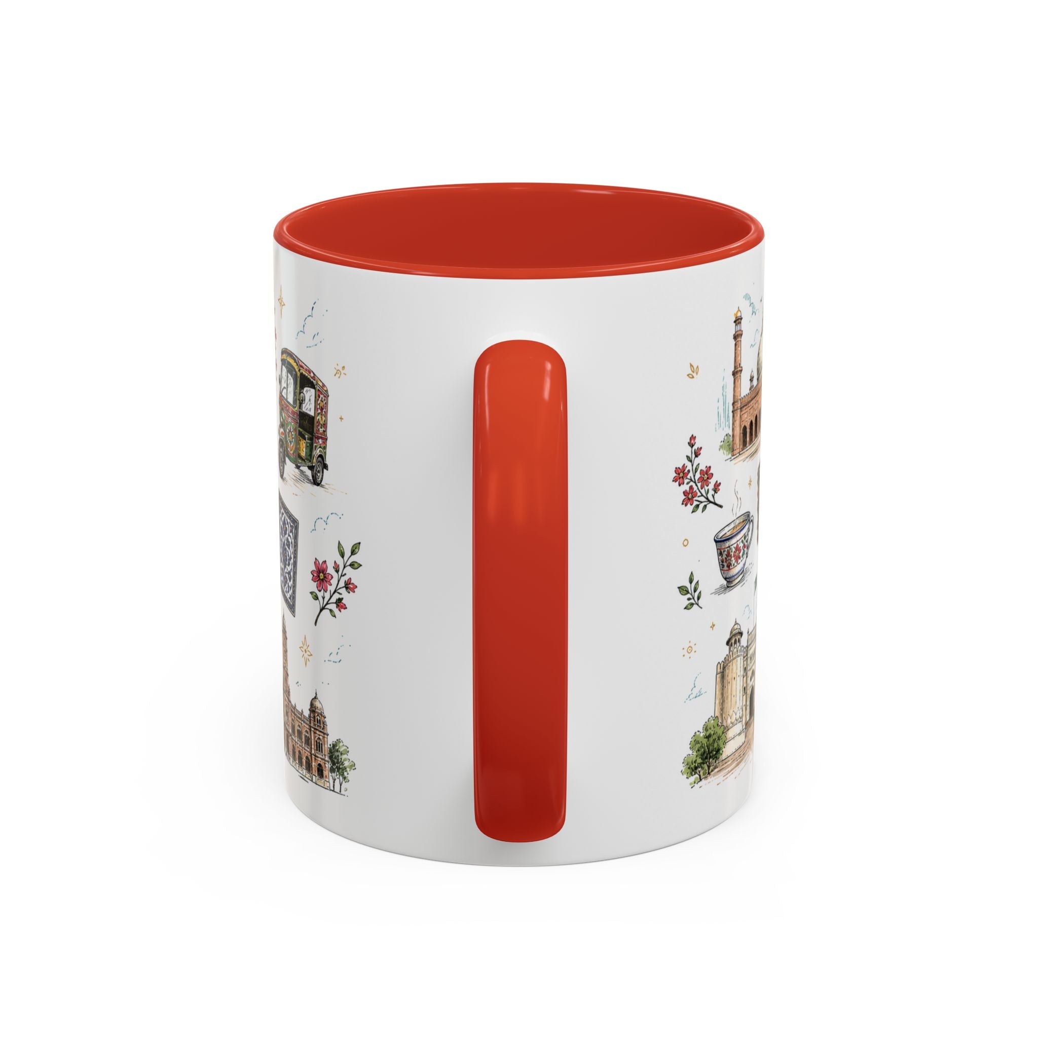 Lahore Coffee Mug | Pakistan Souvenir Travel Gift | Accent Color Ceramic 11oz 15oz