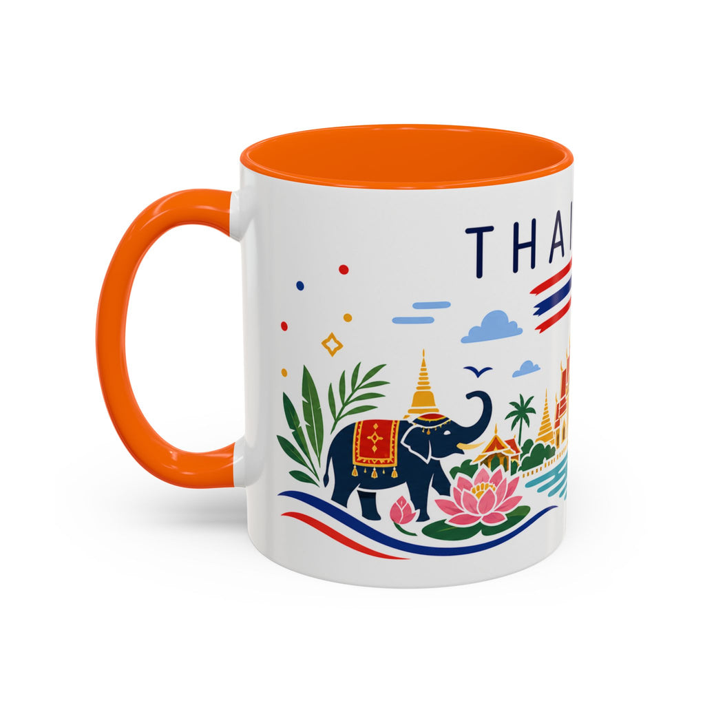 Thailand Coffee Mug | Travel Souvenir Accent Mug | Country Gift Ceramic Cup 11oz 15oz