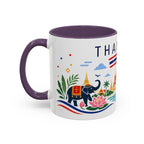 Thailand Coffee Mug | Travel Souvenir Accent Mug | Country Gift Ceramic Cup 11oz 15oz