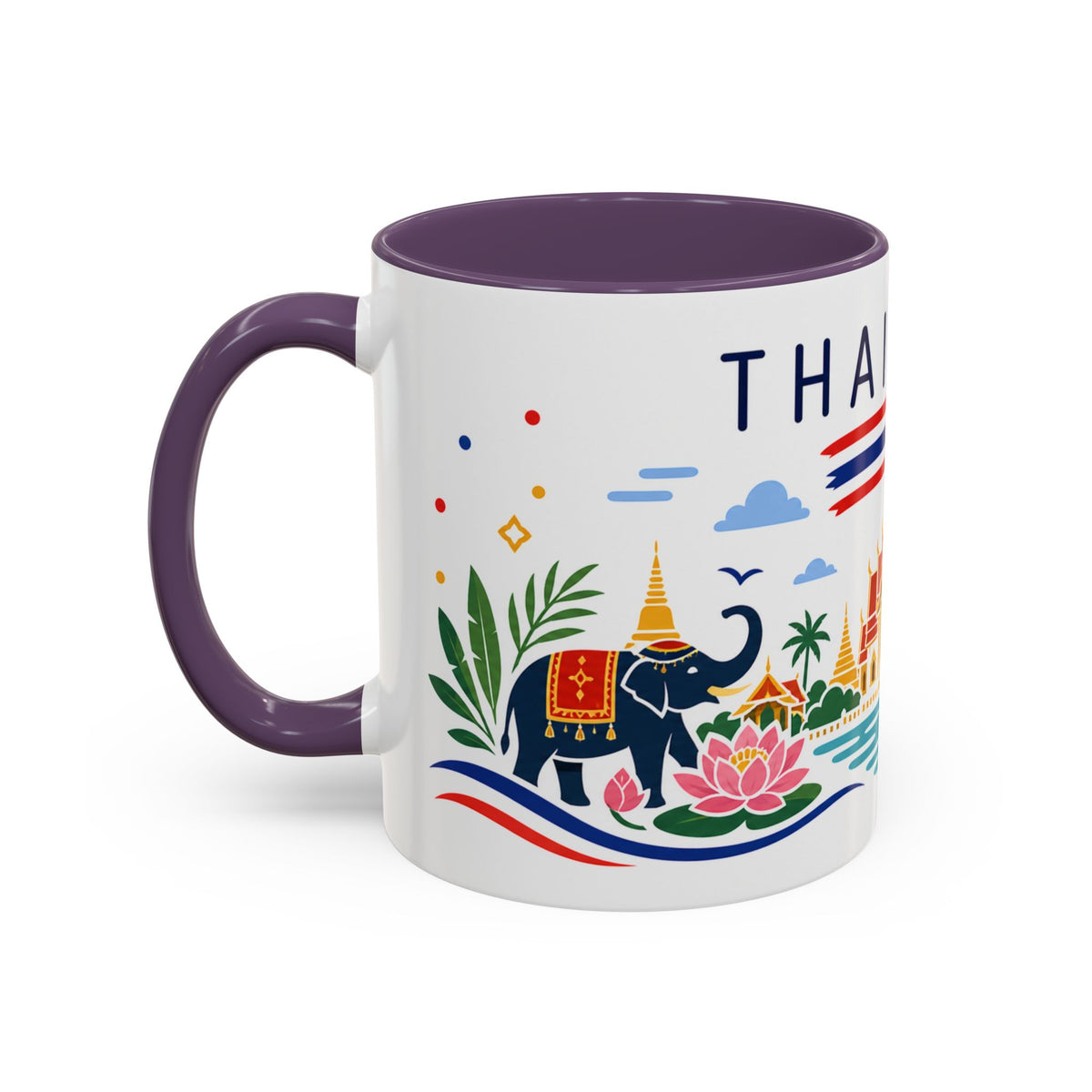 Thailand Coffee Mug | Travel Souvenir Accent Mug | Country Gift Ceramic Cup 11oz 15oz
