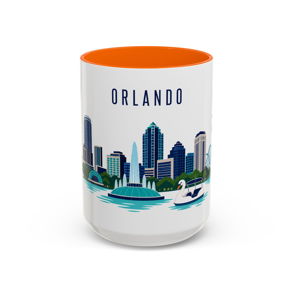 Orlando Coffee Mug | United States Travel Souvenir | Porcelain Decal City Gift | 11oz 15oz Accent Mug