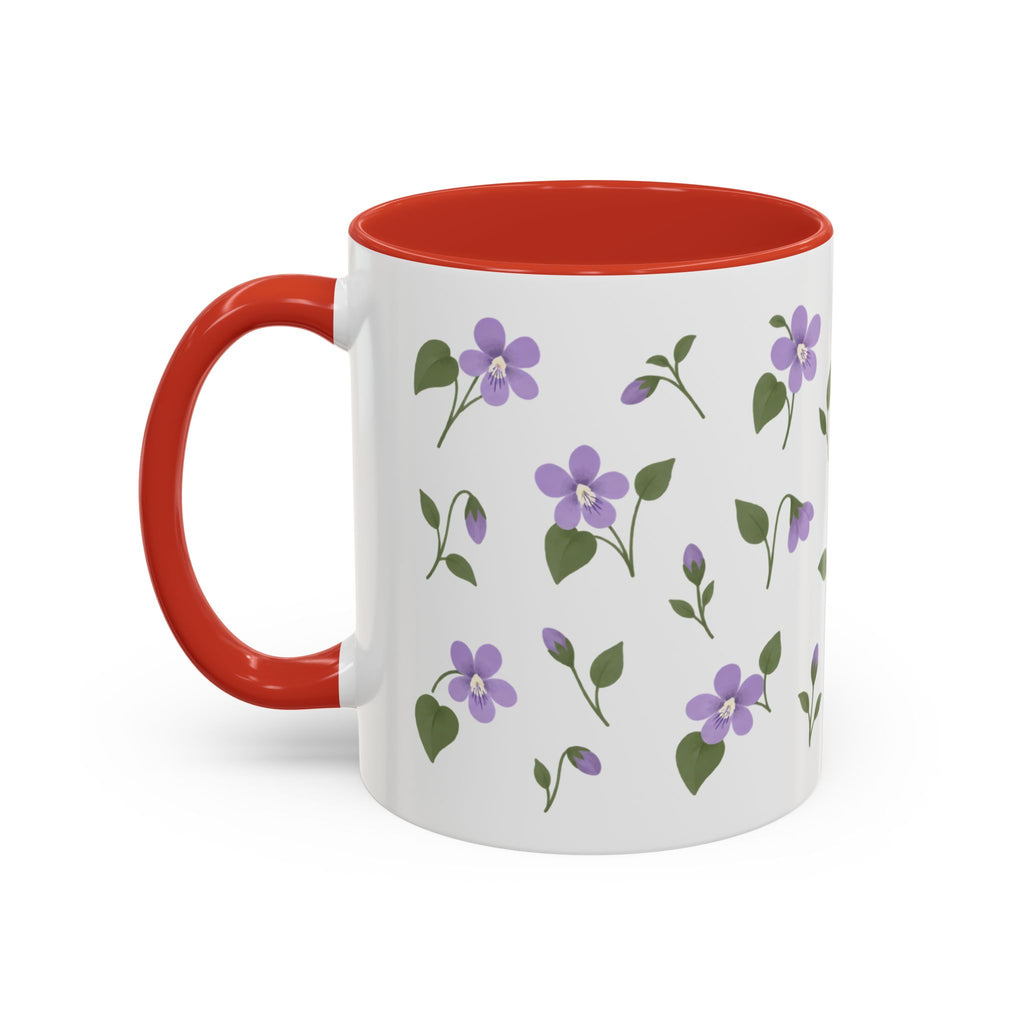 Illinois Violet Mug, State Flower Floral Coffee Cup, 11oz Botanical Gift