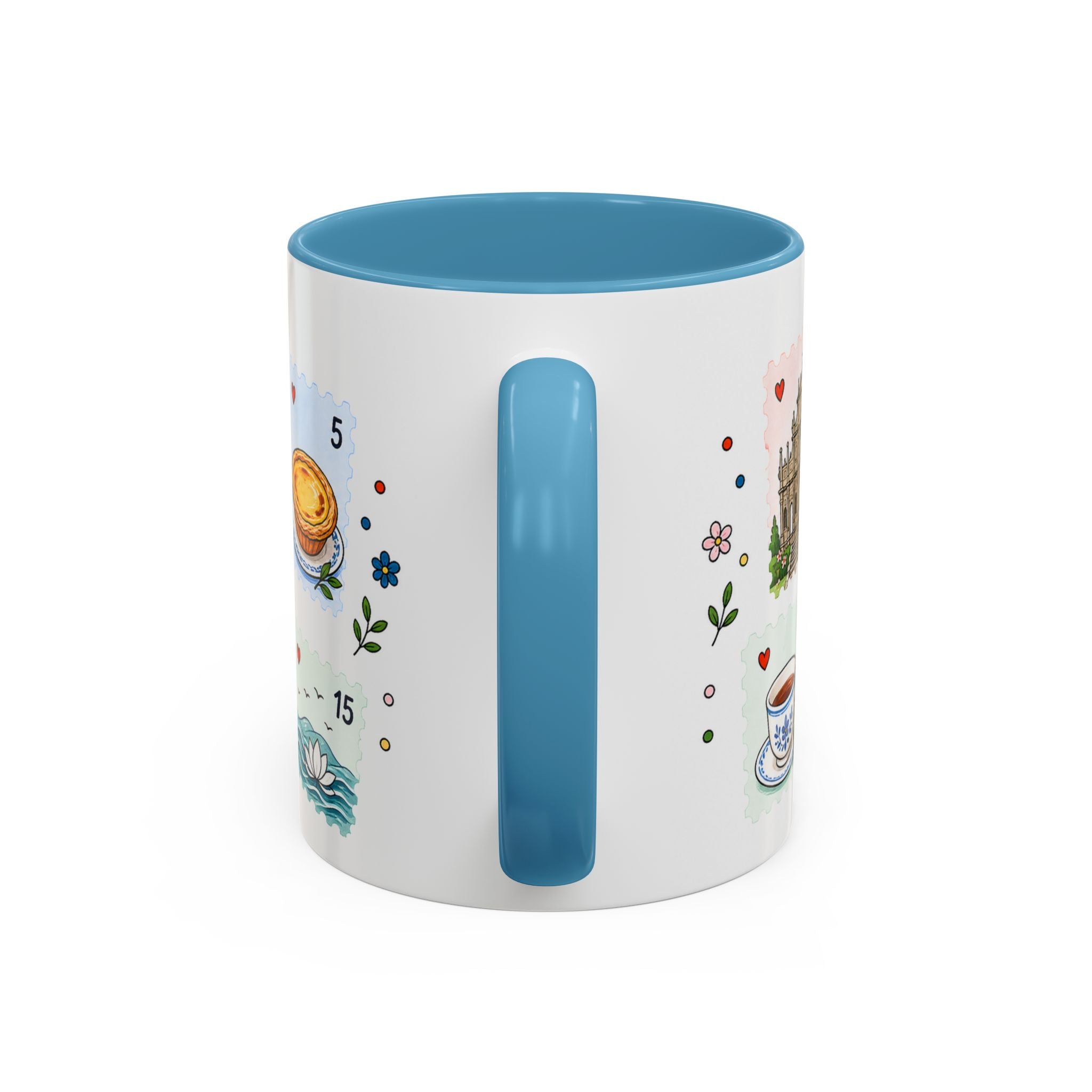 Macau Coffee Mug | Postage Stamp Collage Mug | Travel Souvenir Accent Cup 11oz 15oz