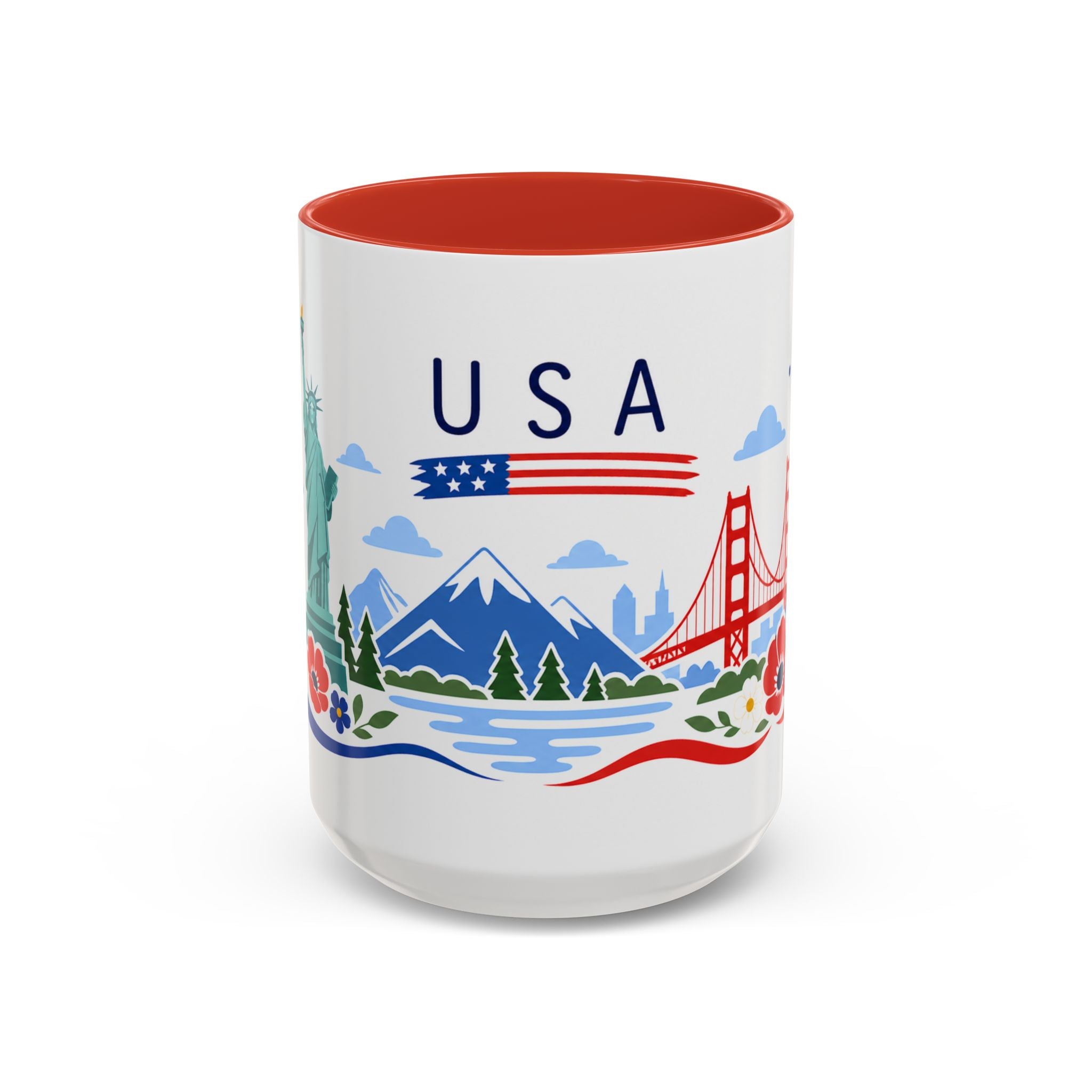 United States Coffee Mug | Travel Souvenir Accent Mug | Country Gift Ceramic Cup 11oz 15oz