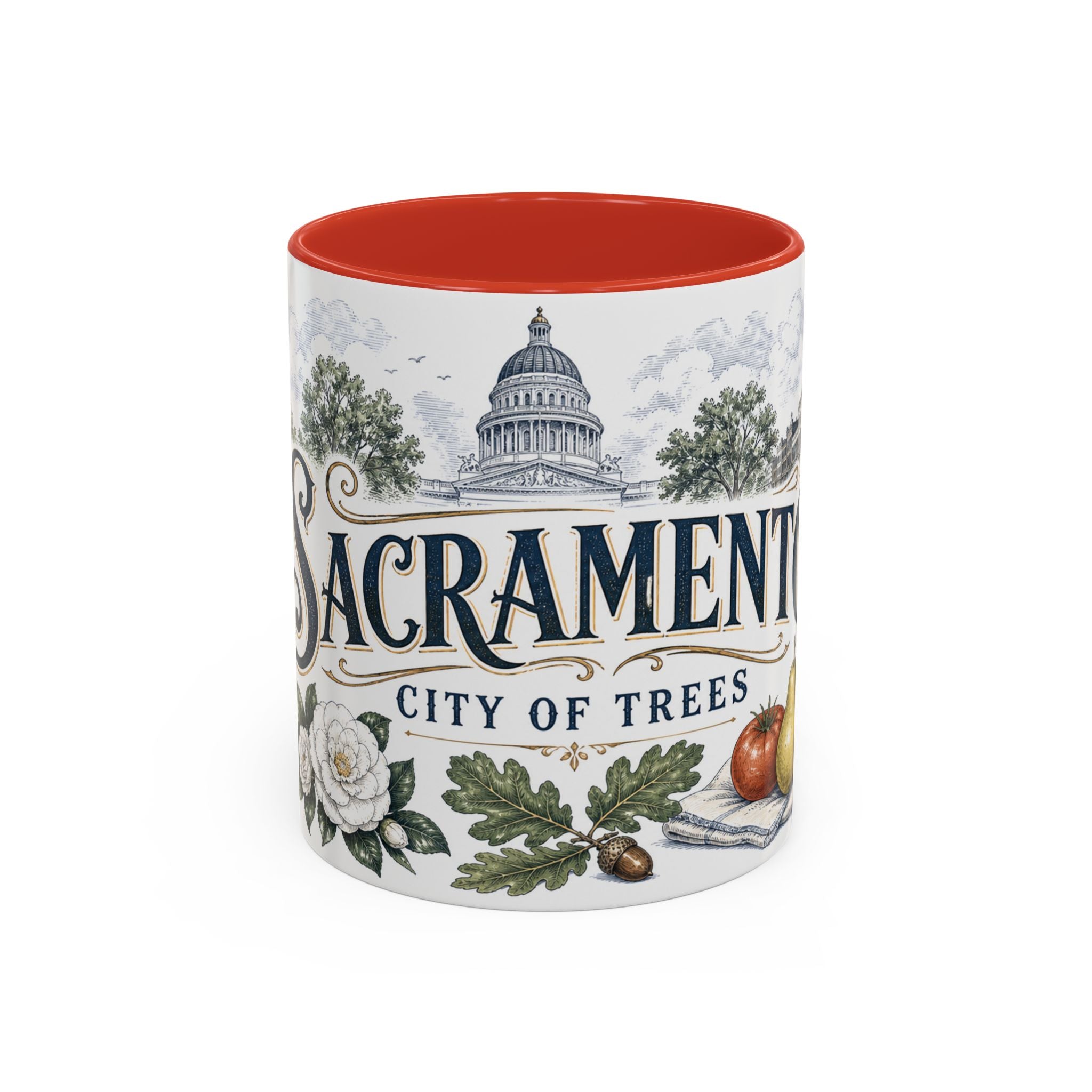 Sacramento Coffee Mug | United States Travel Souvenir | Vintage Illustrated City Gift | 11 oz 15 oz Accent Mug
