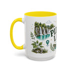 Plitvice Lakes Coffee Mug | Travel Destination Souvenir Gift | Accent Color Ceramic 11oz 15oz
