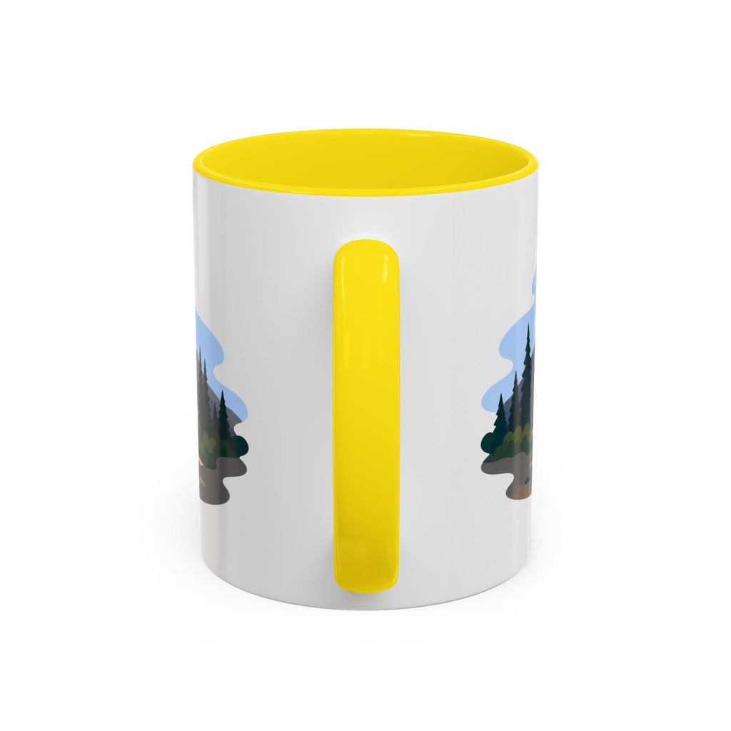 Lassen Volcanic National Park Coffee Mug | Solid Color Block Park Souvenir | 11oz 15oz Accent Mug