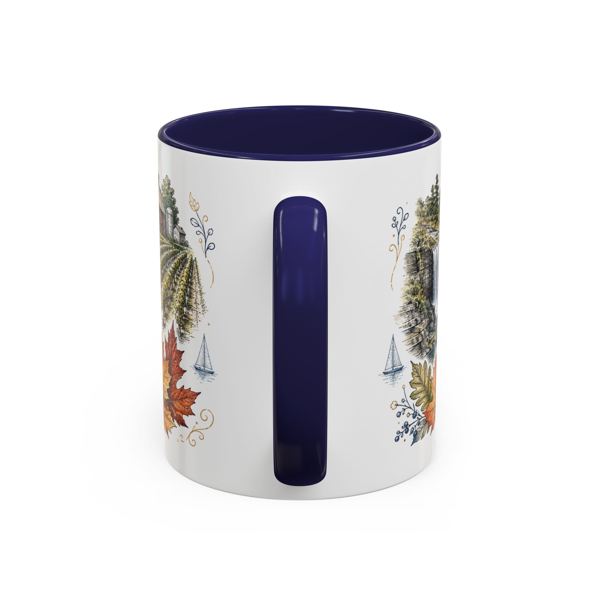 Finger Lakes Mug, New York Travel Souvenir, Bucket List Gift, Accent Ceramic Coffee Mug 11oz 15oz