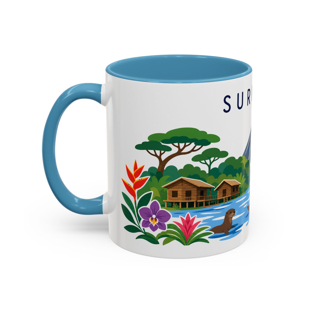 Suriname Coffee Mug | Travel Souvenir Accent Mug | Country Gift Ceramic Cup 11oz 15oz