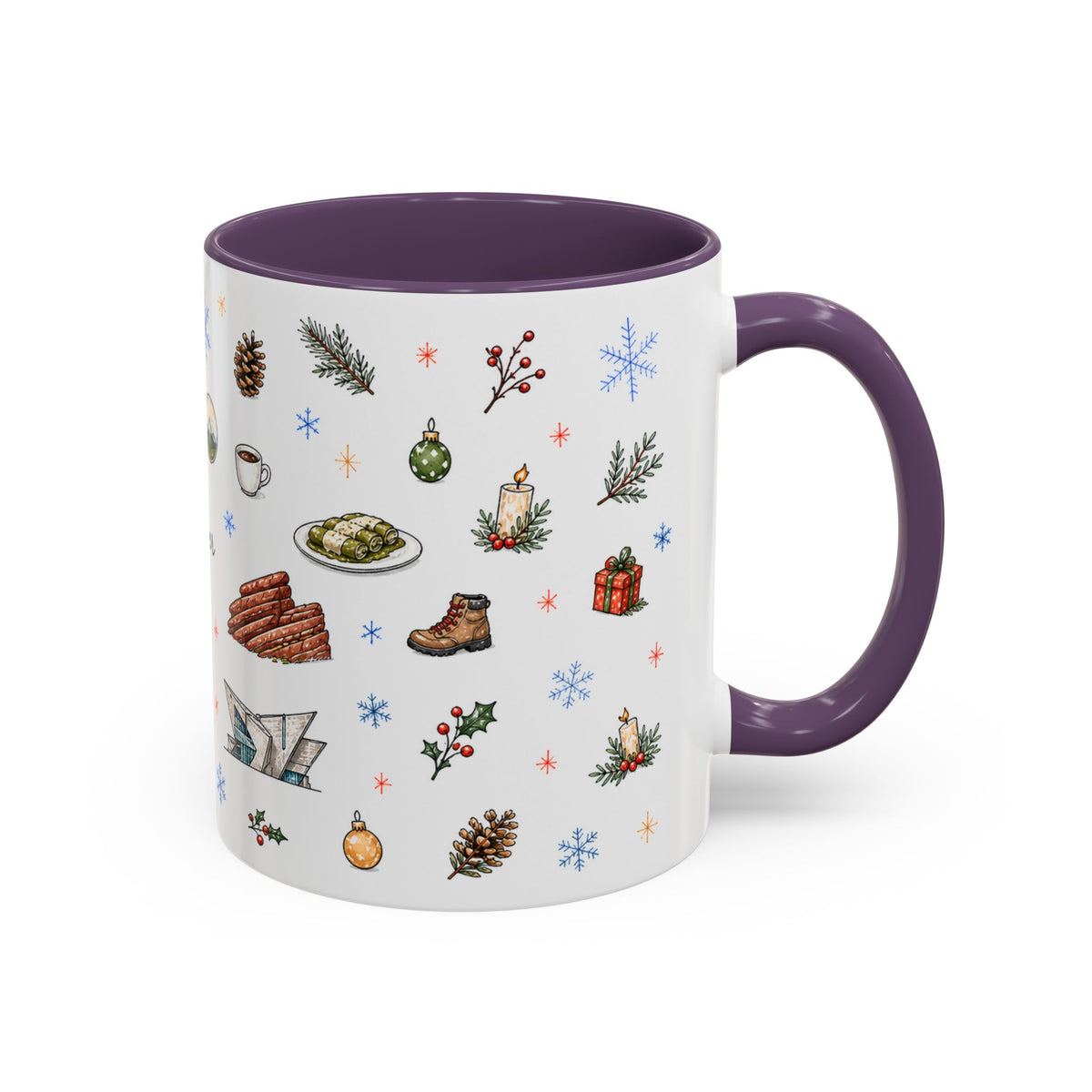Denver Christmas Mug | Watercolor City Souvenir, Holiday Travel Gift (11oz/15oz)