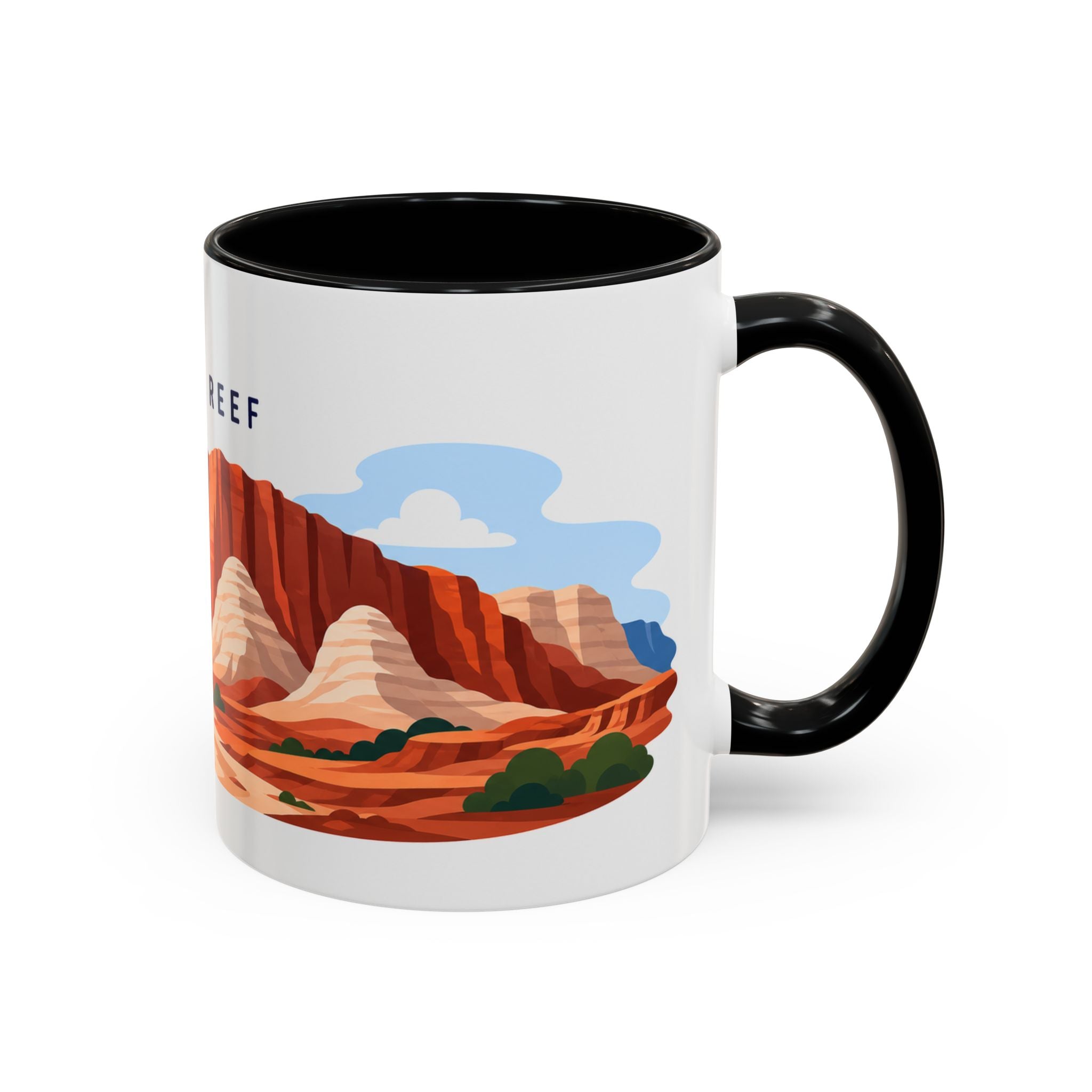 Capitol Reef National Park Coffee Mug | Solid Color Block Park Souvenir | 11oz 15oz Accent Mug
