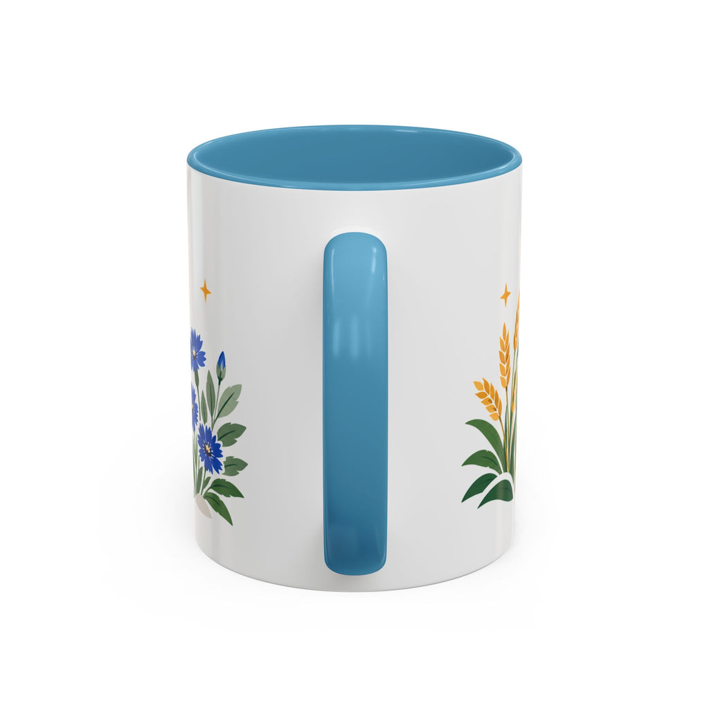 Virgo Zodiac Coffee Mug | Maiden and Wheat Design | Astrology Birthday Gift | 11 oz 15 oz Ceramic Accent Mug