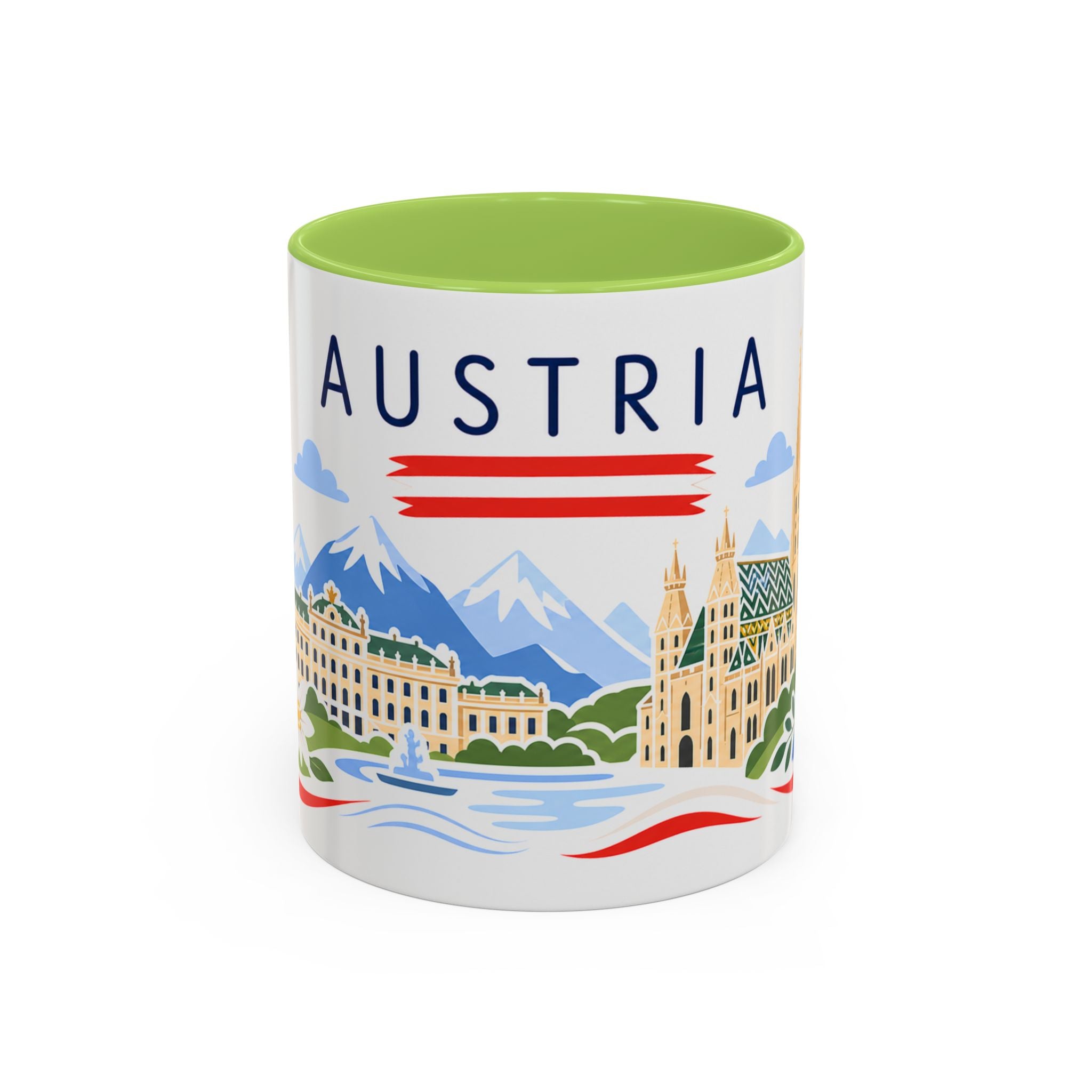 Austria Coffee Mug | Travel Souvenir Accent Mug | Country Gift Ceramic Cup 11oz 15oz